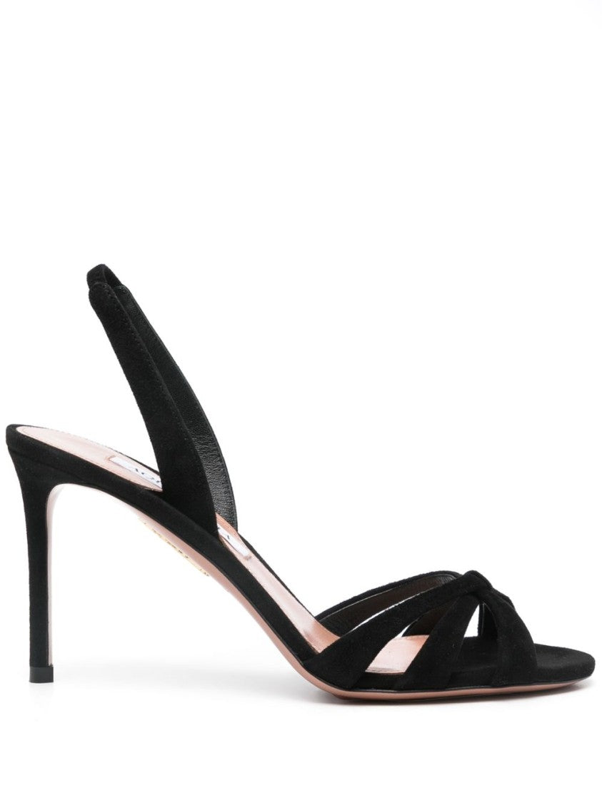 Aquazzura Open-Toe Slingback Sandals With Knot Detail