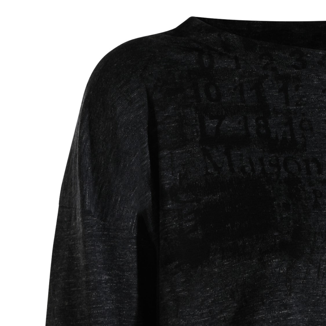 Maison Margiela Graphite Long-Sleeved T-Shirts