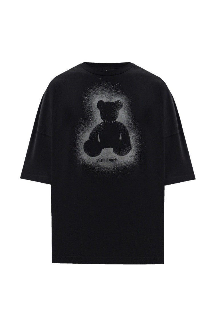 Palm Angels Black Cotton Printed T-Shirt