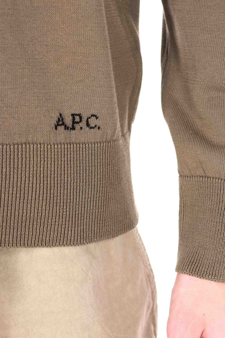 A.P.C. Long-Sleeve Side Logo Cotton Sweater