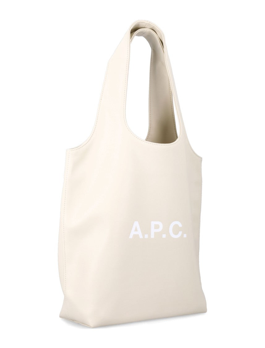 A.P.C. Ninon Small Black Faux Leather Tote
