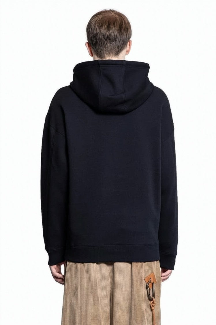 Loewe Minimalist Hoodie With Drawstring And Unique Cord Ends