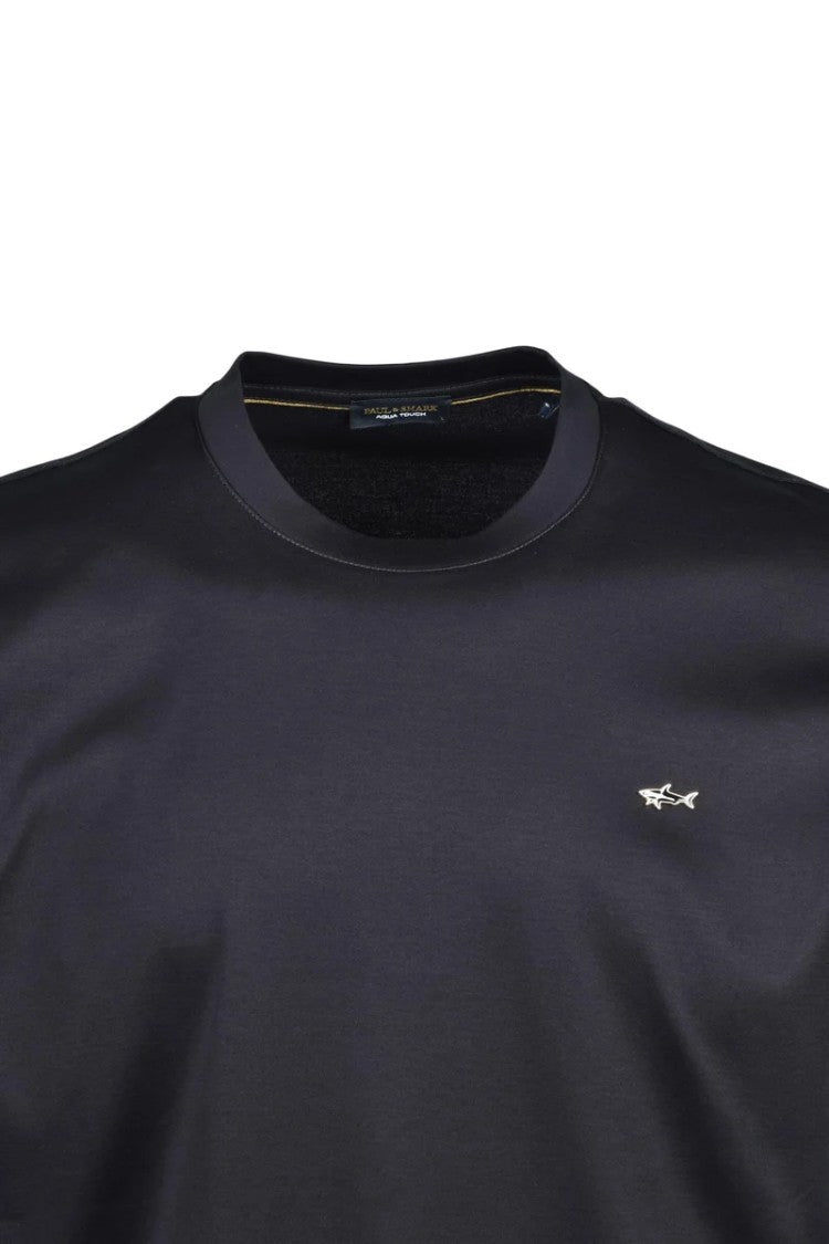 Paul & Shark Black/Gold Cotton T-Shirt