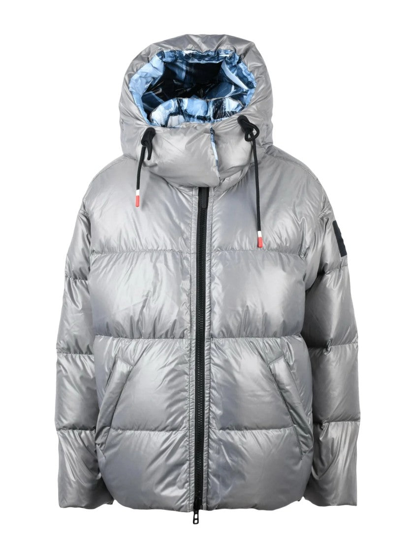 Peuterey Silver Walesa Reversible Hooded Down Jacket
