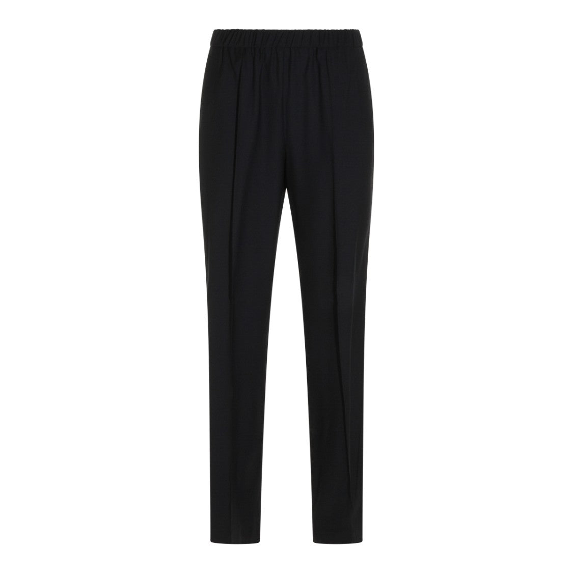 Fabiana Filippi Straight-Leg Trousers With Gathered Elastic Waistband And Decorative Loop