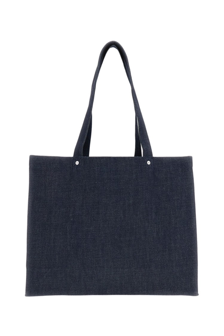 A.P.C. Blue Cotton Denim Tote Bag