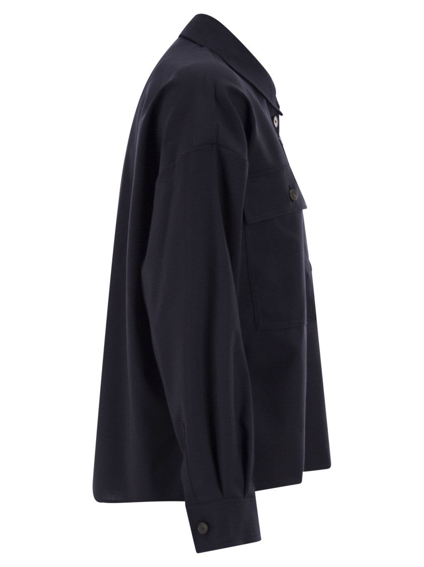 Max Mara Wkdmulino - Cropped Wool Canvas Jacket