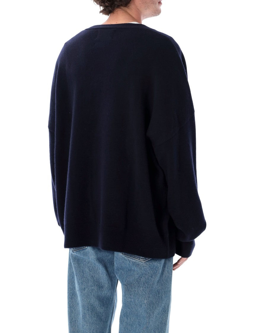 Extreme Cashmere Simo Deep V-Neck Oversized Cardigan
