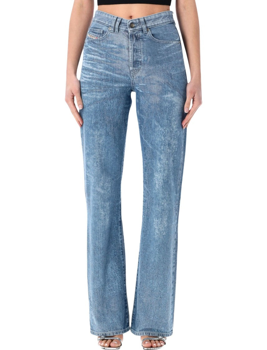 Diesel 1971 D Sent Straight Satin Denim Jeans