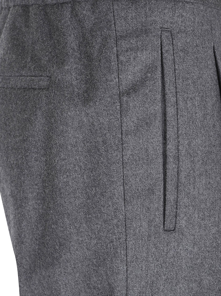 Lardini Straight-Leg Tailored Pants With Subtle Pleat