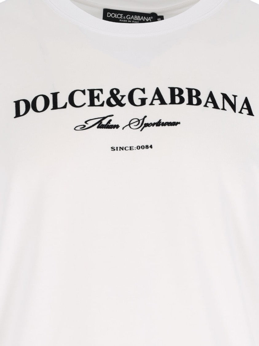 Dolce & Gabbana Contrasting Logo Print White T-Shirt