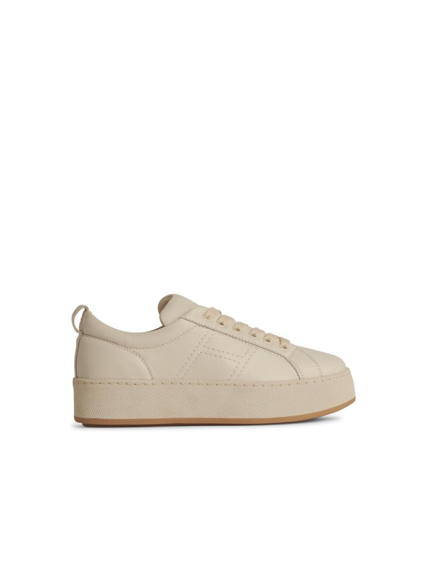 Hogan H681' Beige Leather Sneakers