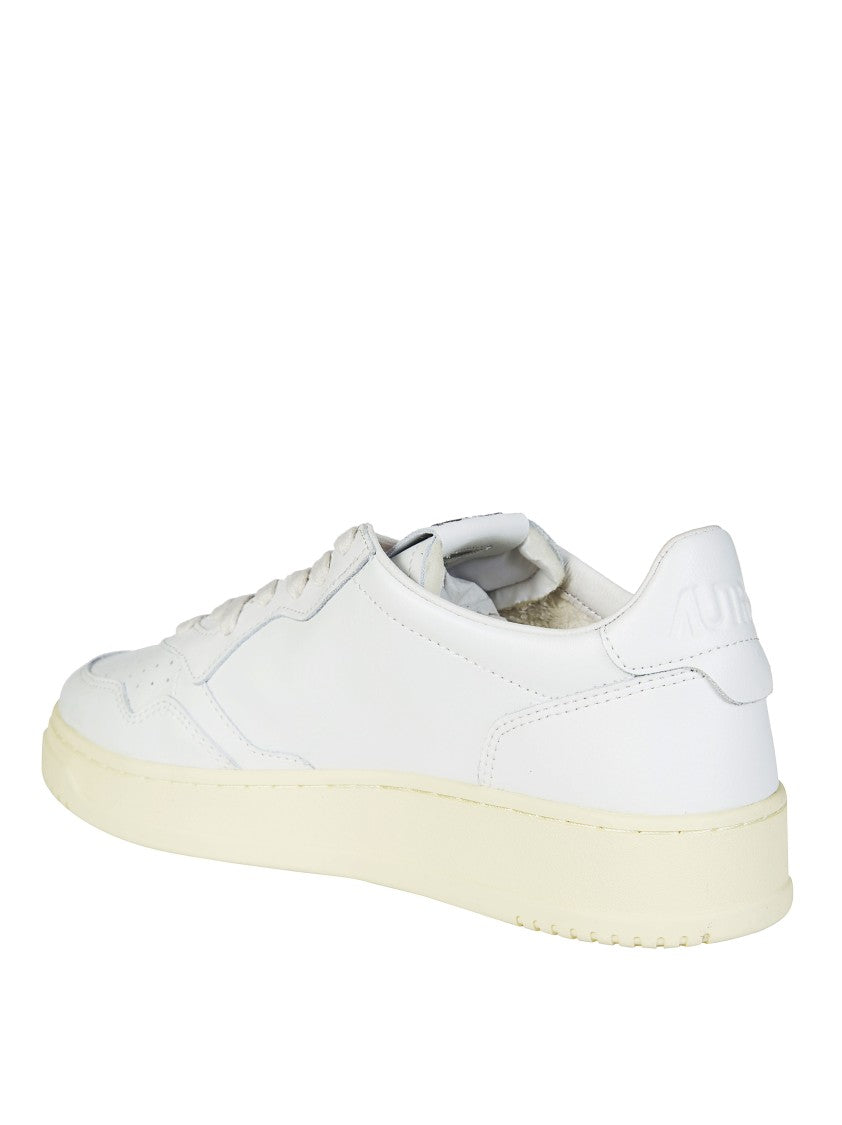 Autry White Medalist Low Perforated Sneakers