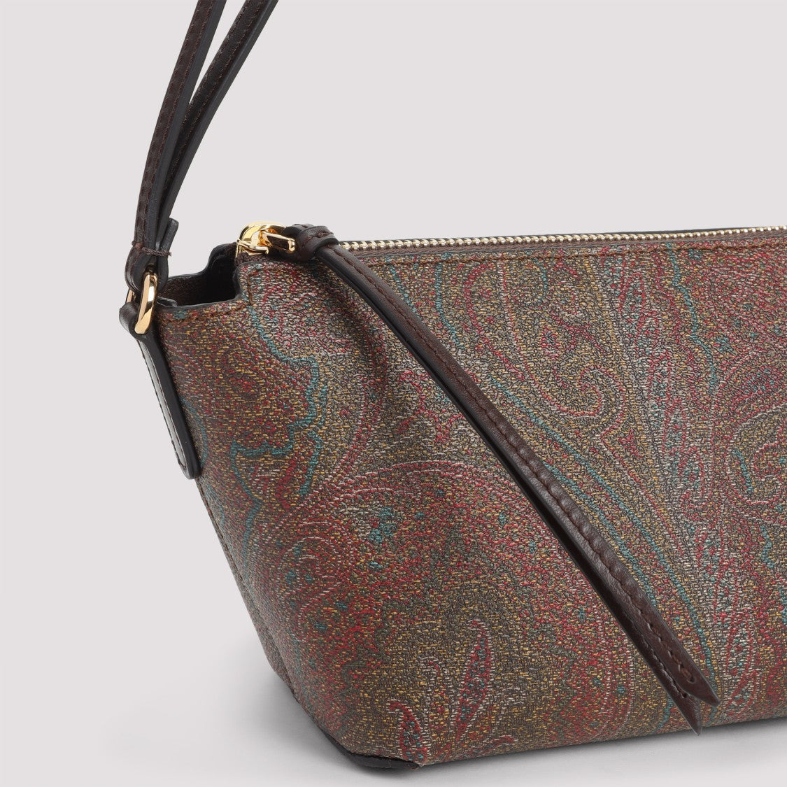 Etro Paisley Pattern Shoulder Bag With Leather Accents