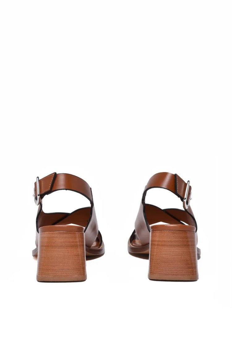 Guglielmo Rotta Leather Strap Sandal - Brown
