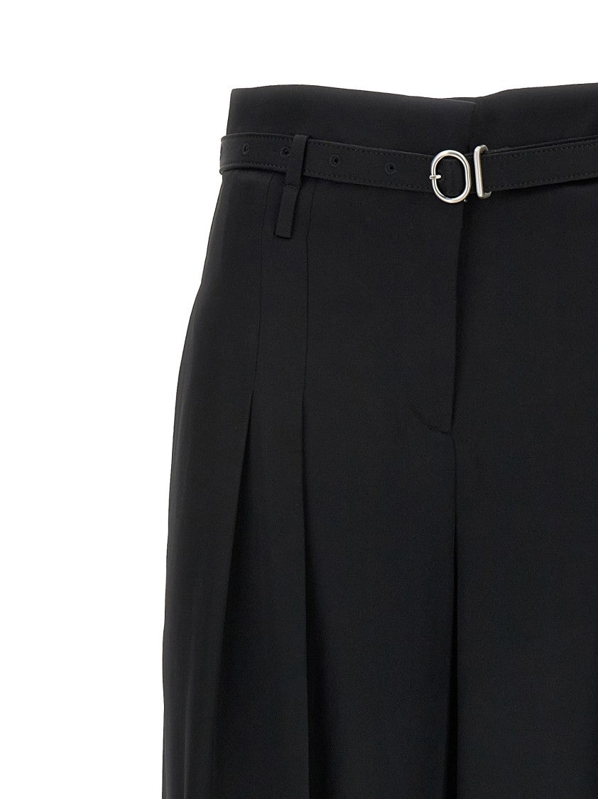 Jil Sander High-Waisted Tailored Trousers With Adjustable Ankle Straps