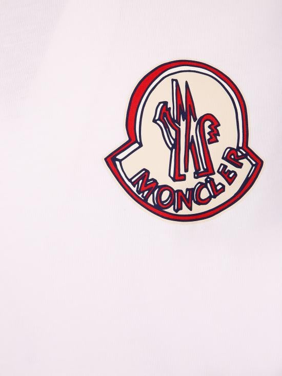 Moncler Cotton T-Shirt With Distinctive Logo Patch