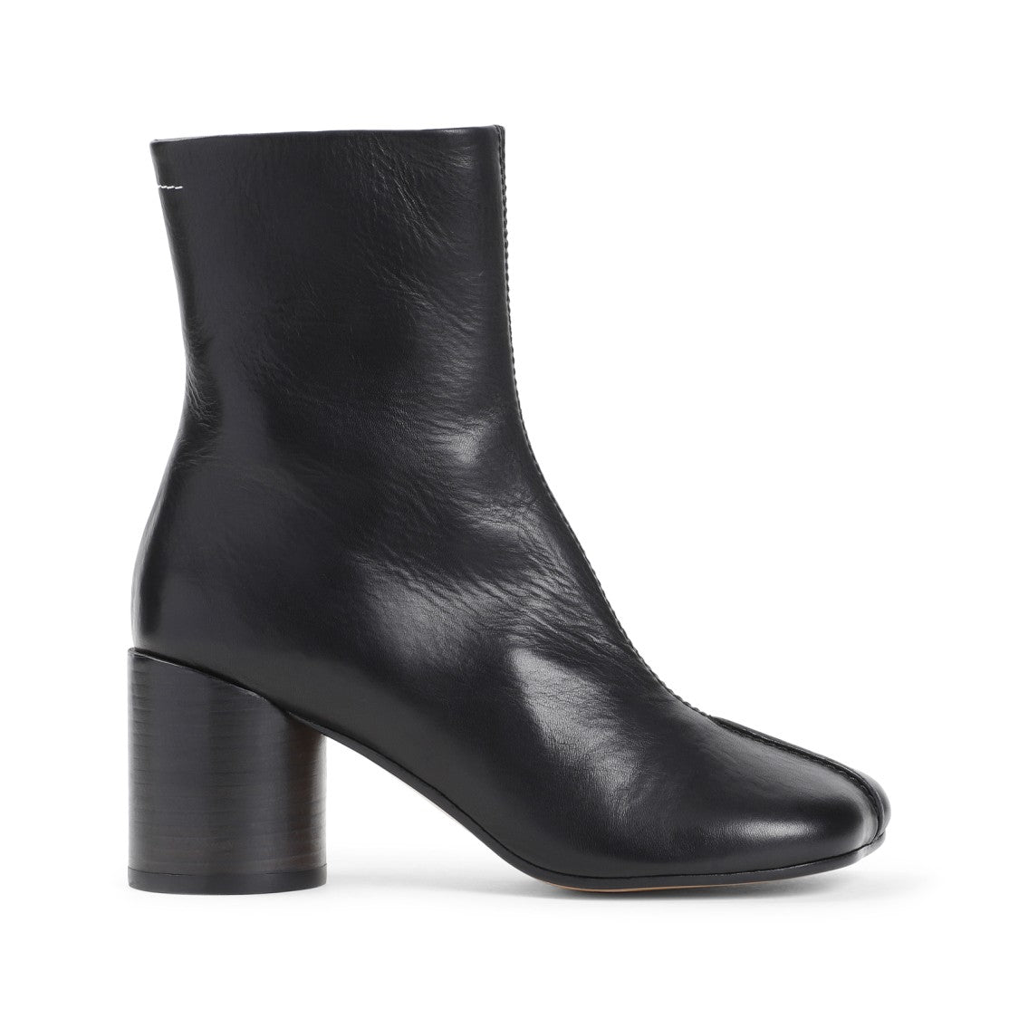 Mm6 By Maison Margiela Black Calf Leather Ankle Boot