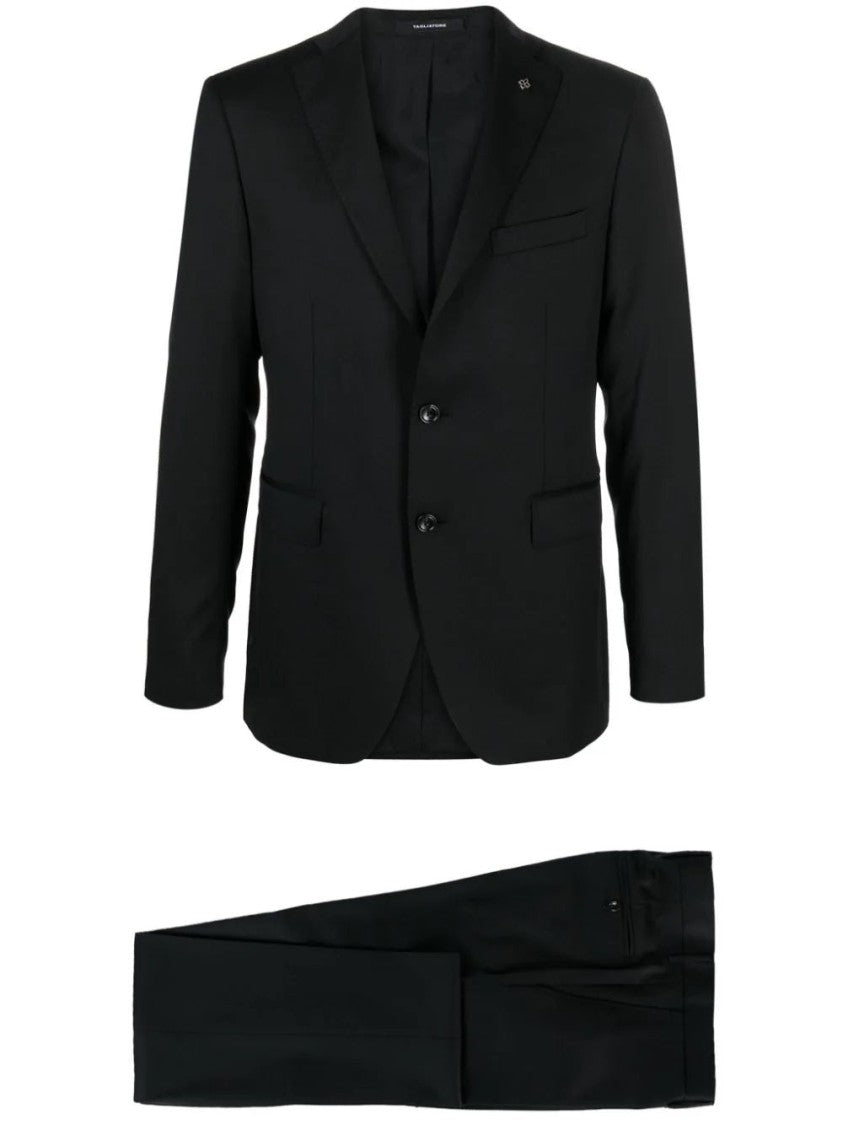 Tagliatore Tailored Black Wool Suit