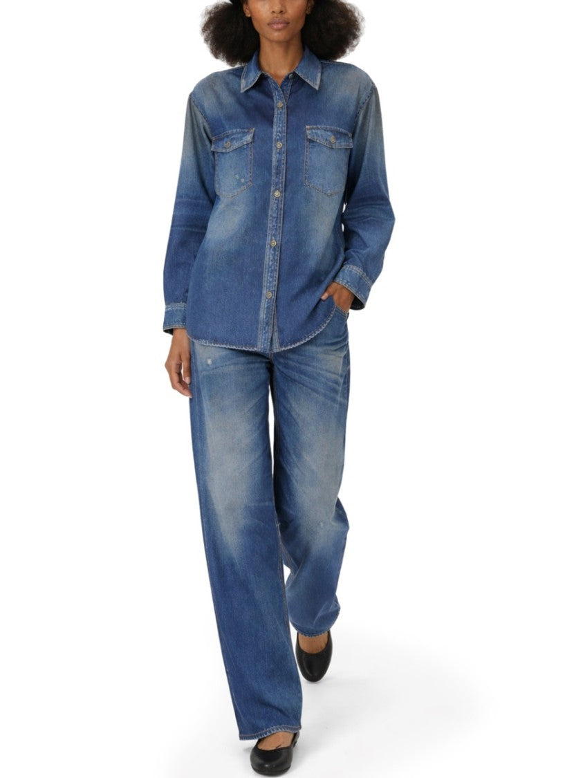 Golden Goose Neutrals Patty Denim Appearance Shirt