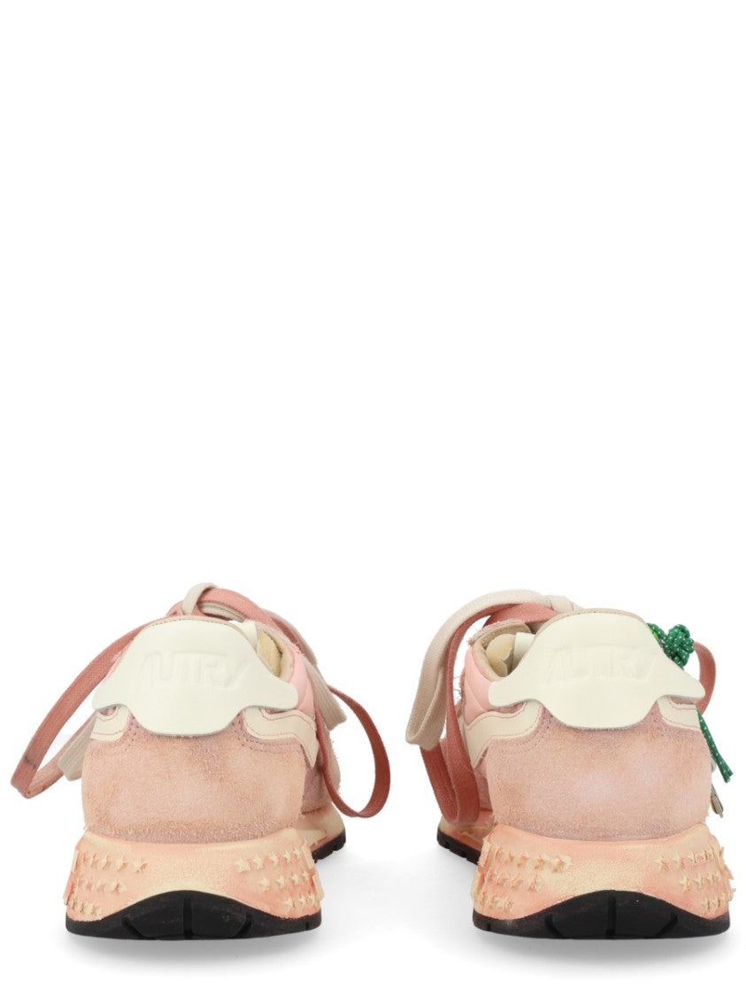 Autry Pink Reelwind Super Vintage Sneakers