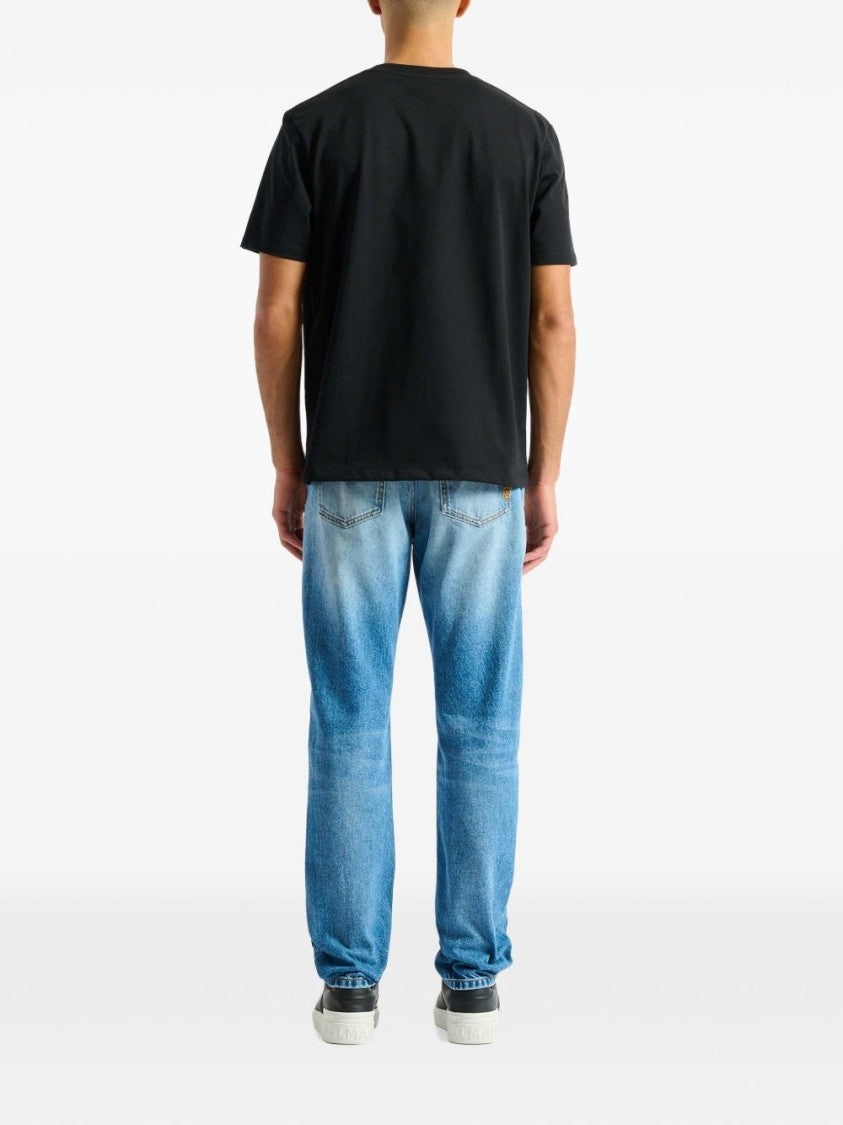 Balmain Black Relaxed-Fit Cotton T-Shirt