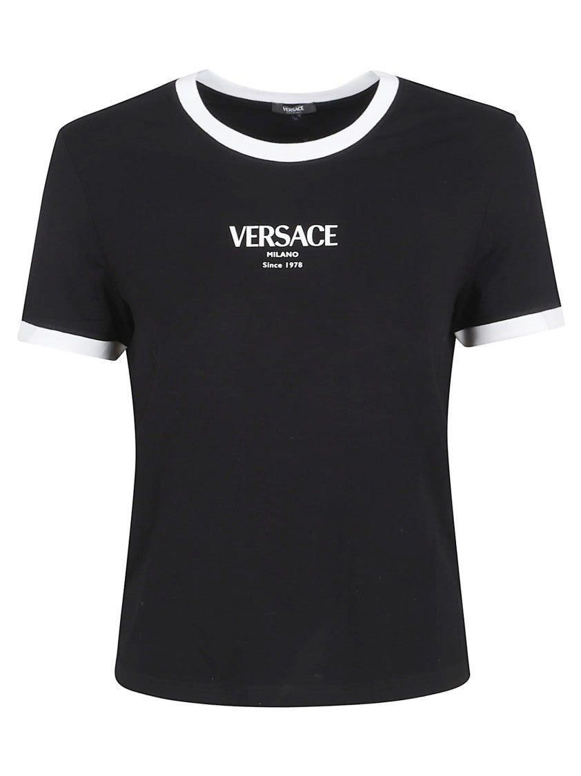 Versace Fitted Stretch Viscose Jersey T-Shirt