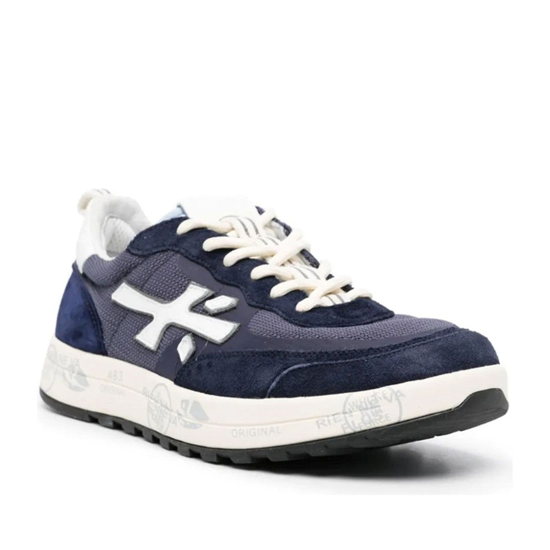Premiata Black Nous Polyurethane Logo Sneakers