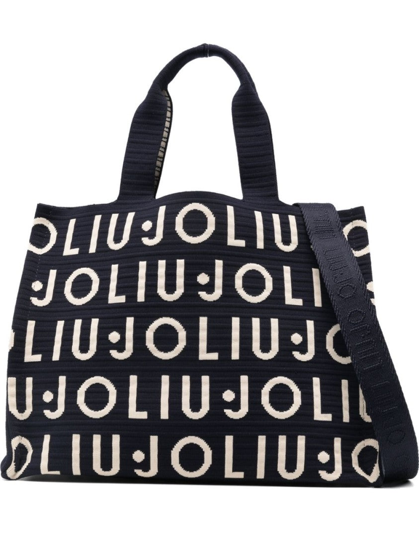 Liu Jo Structured Rectangular Handbag With Contrasting Logo Pattern