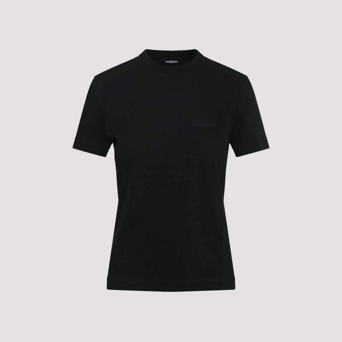 Jacquemus Grosgrain-Detail Black Cotton T-Shirt