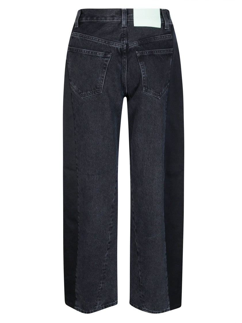 Haikure Clyde Used Black Two-Tone Wide-Leg Pants