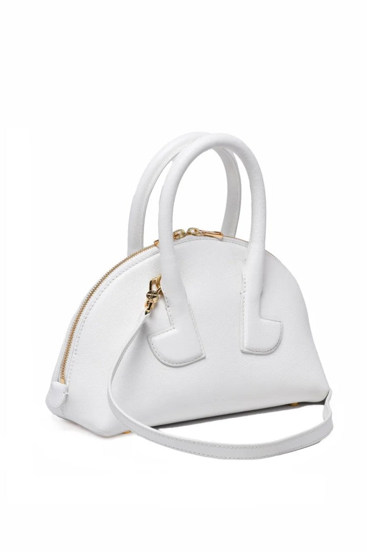 Patou Leather Shoulder Bag - White