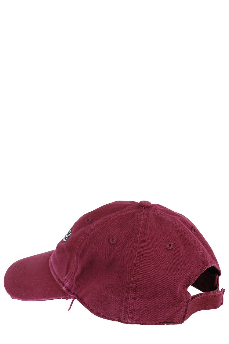 The Attico Burgundy Cotton Cap With Embroidered Logo