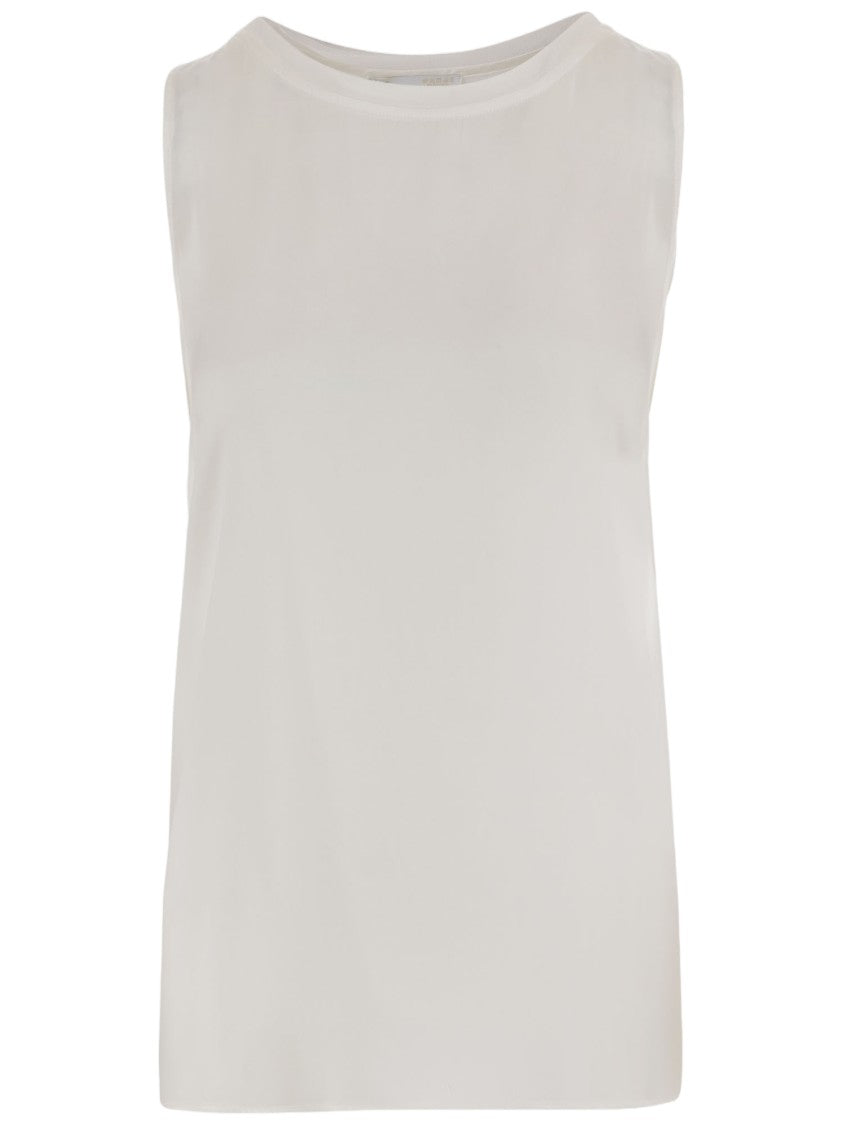 Q-Wins Sleeveless Stretch Cotton Top