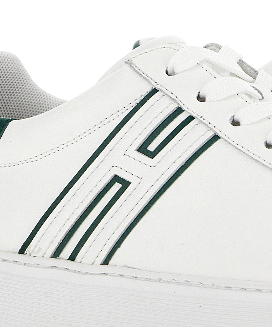 Hogan Low-Top Sneakers With Dark Green Accents