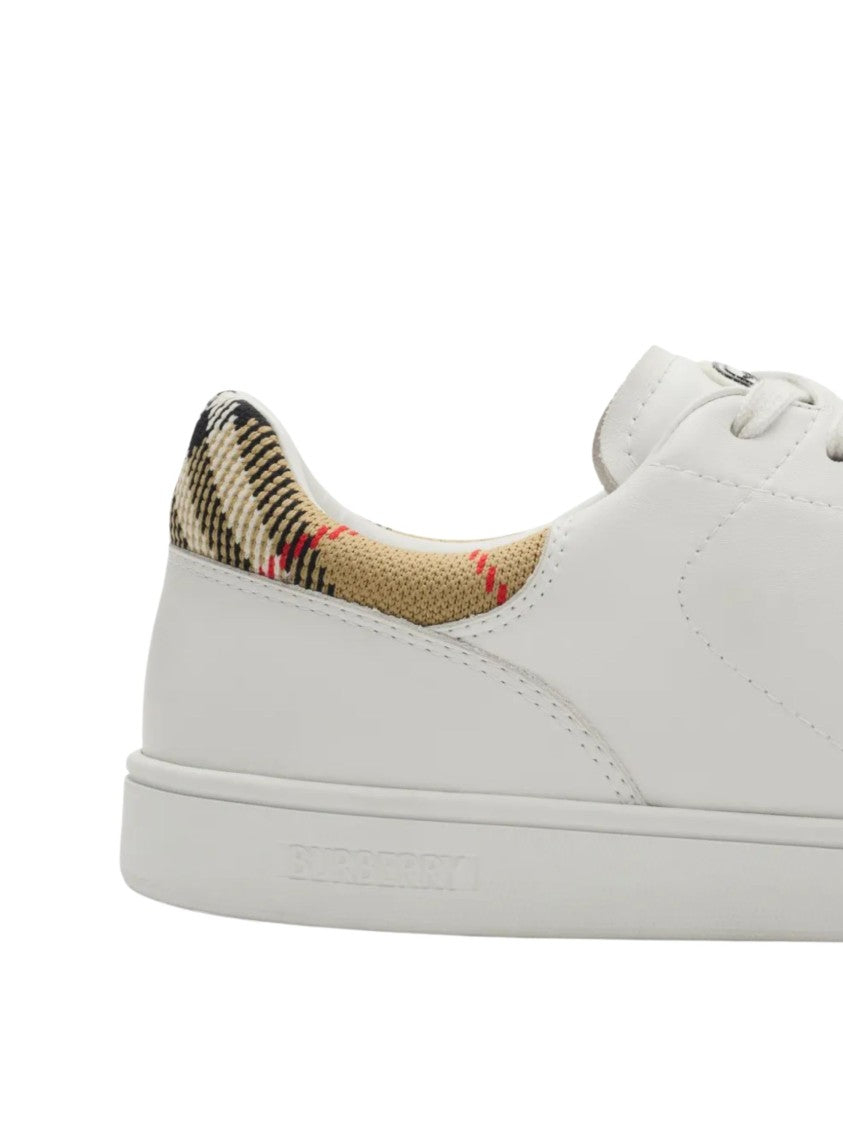 Burberry White Leather Set Sneakers
