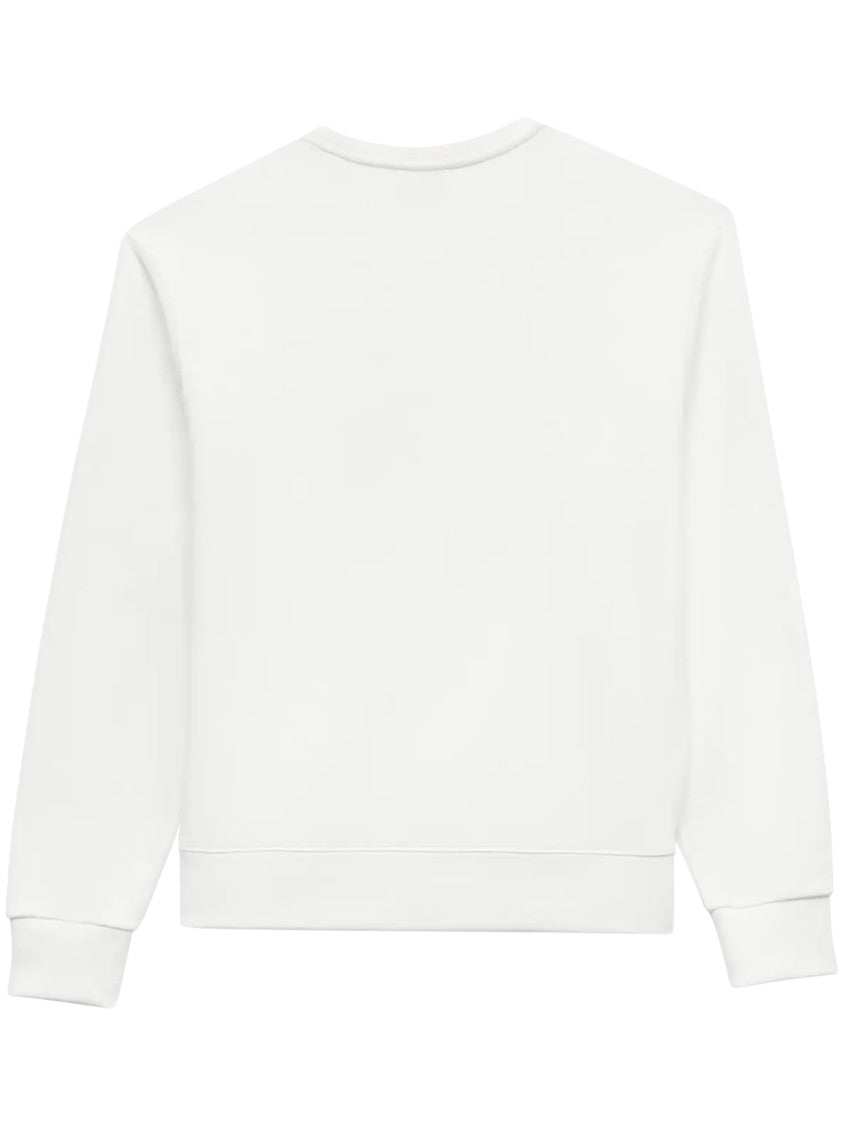 Kenzo Ribbed White Cotton Knit Sweater
