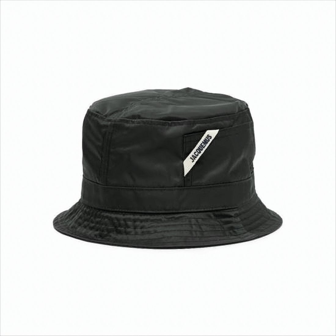Jacquemus Black Bucket Hat With Subtle Sheen