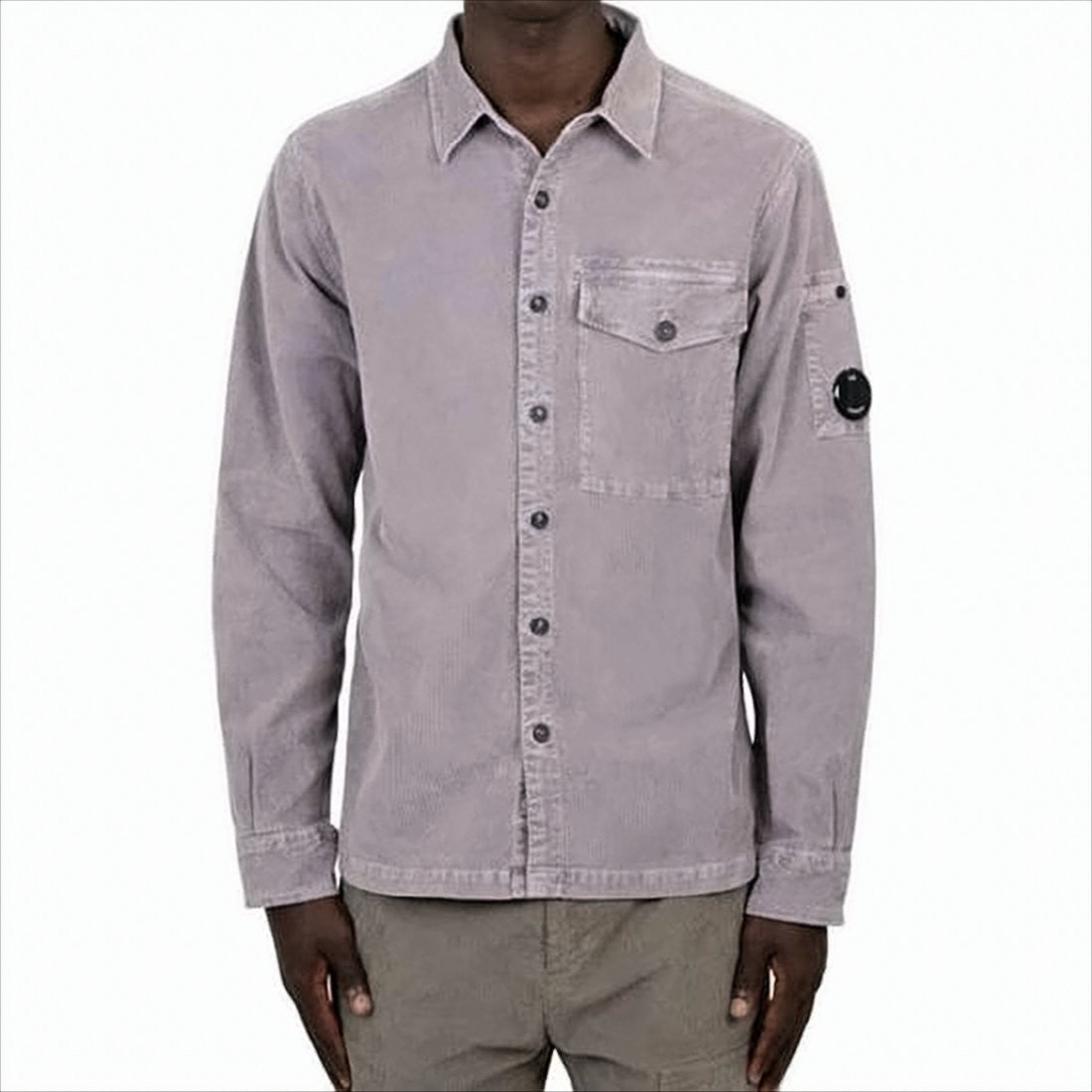 C.P. Company Soft Corduroy Jacket With Button-Up Front And Flap Pocket