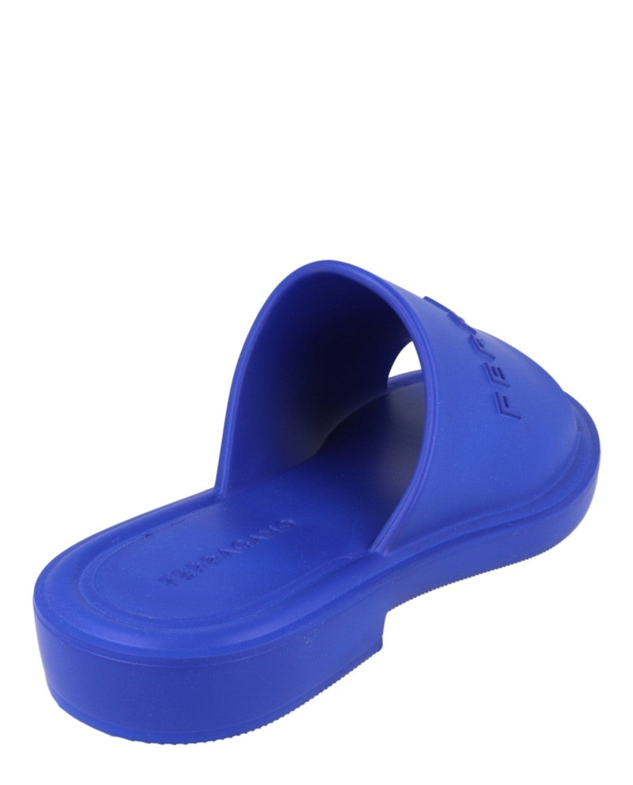 Ferragamo Giuneva Logo Embossed Slides