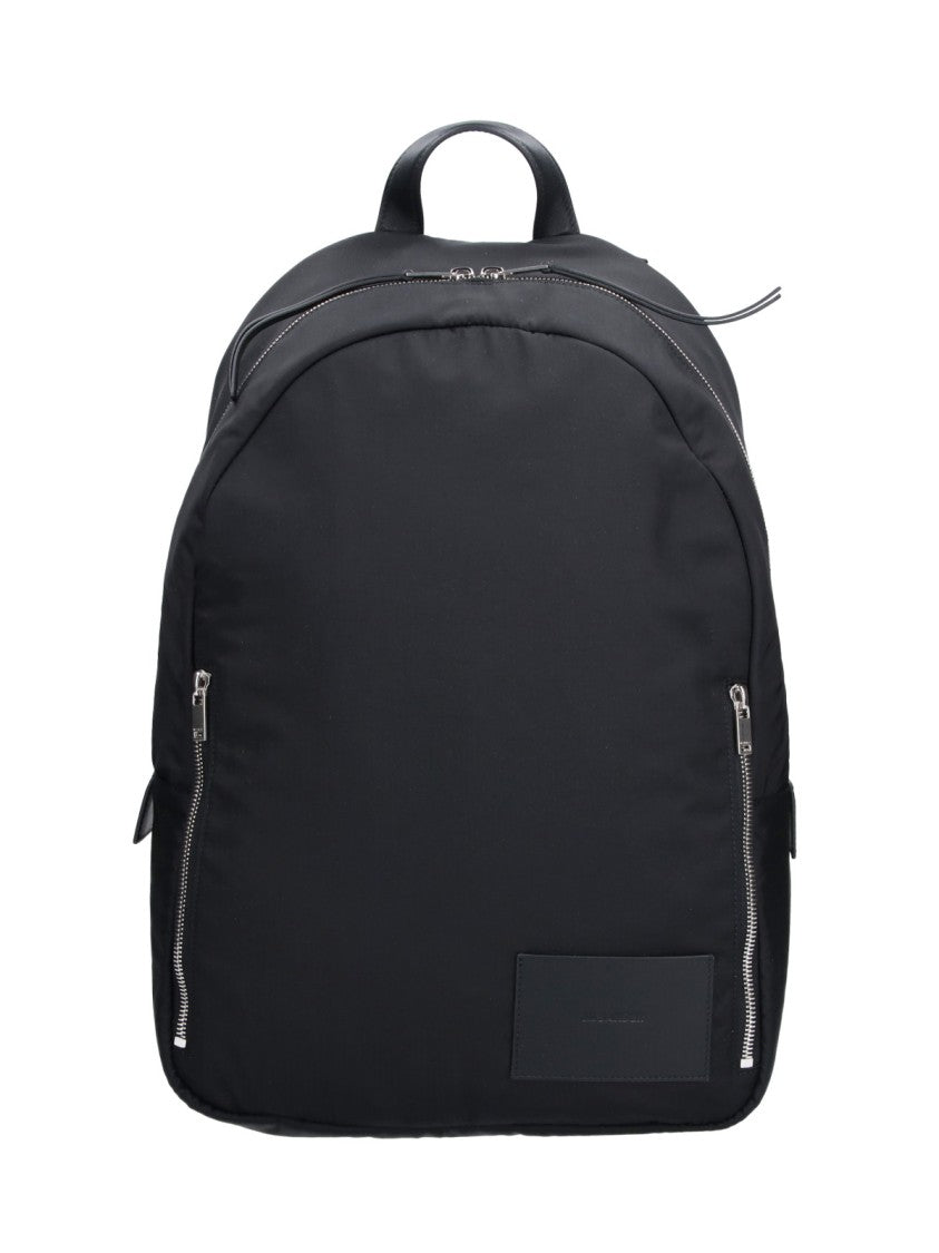 Jil Sander Black Urban Double Zip Fabric Backpack
