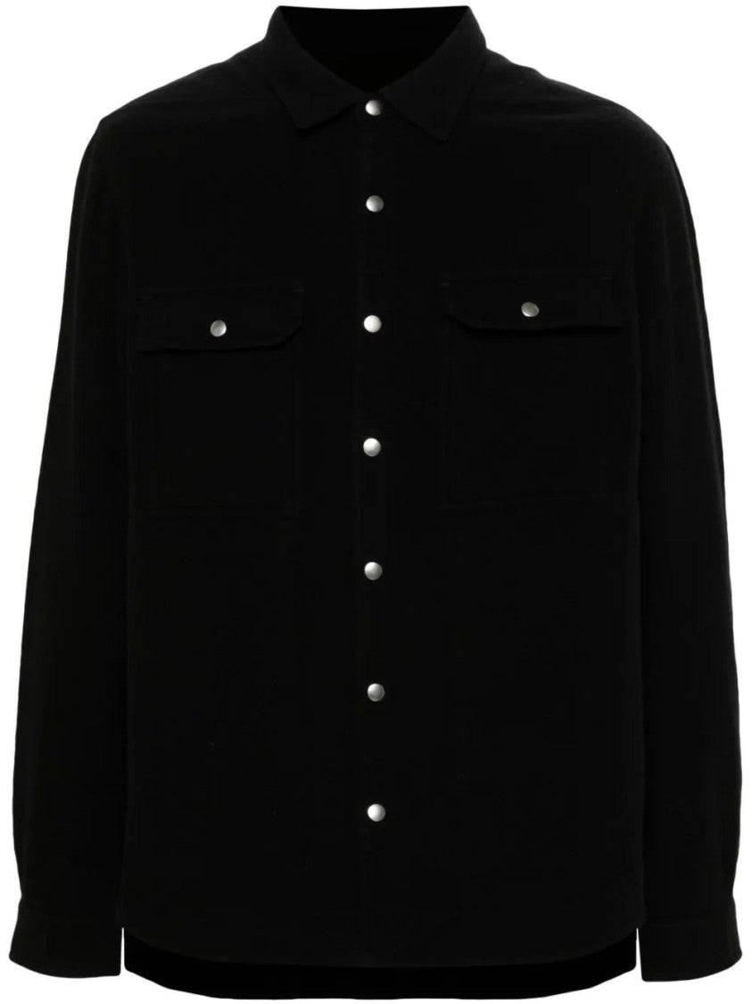 Rick Owens Long Sleeve Shirt With Dual Chest Pockets