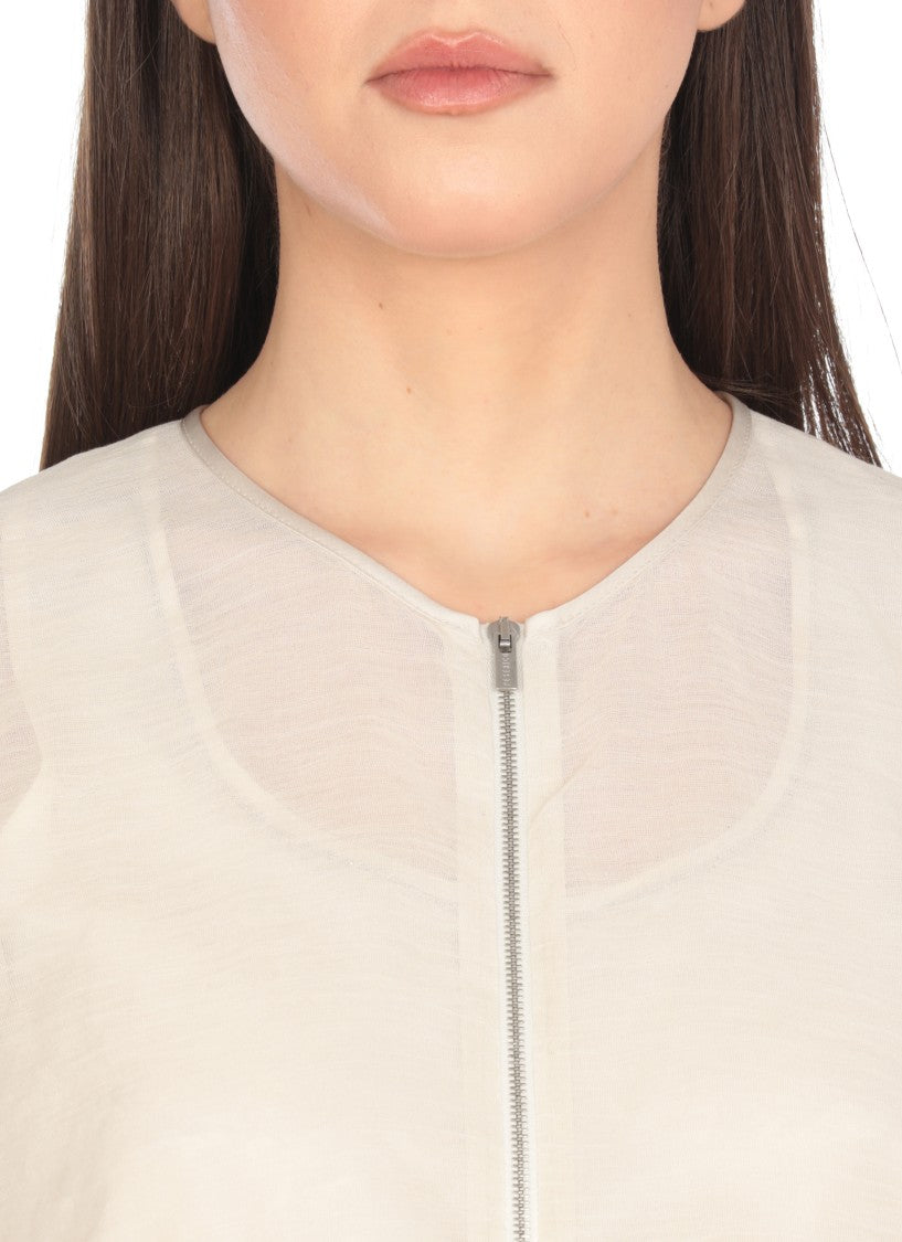 Peserico Aurea Ivory Cotton Coat