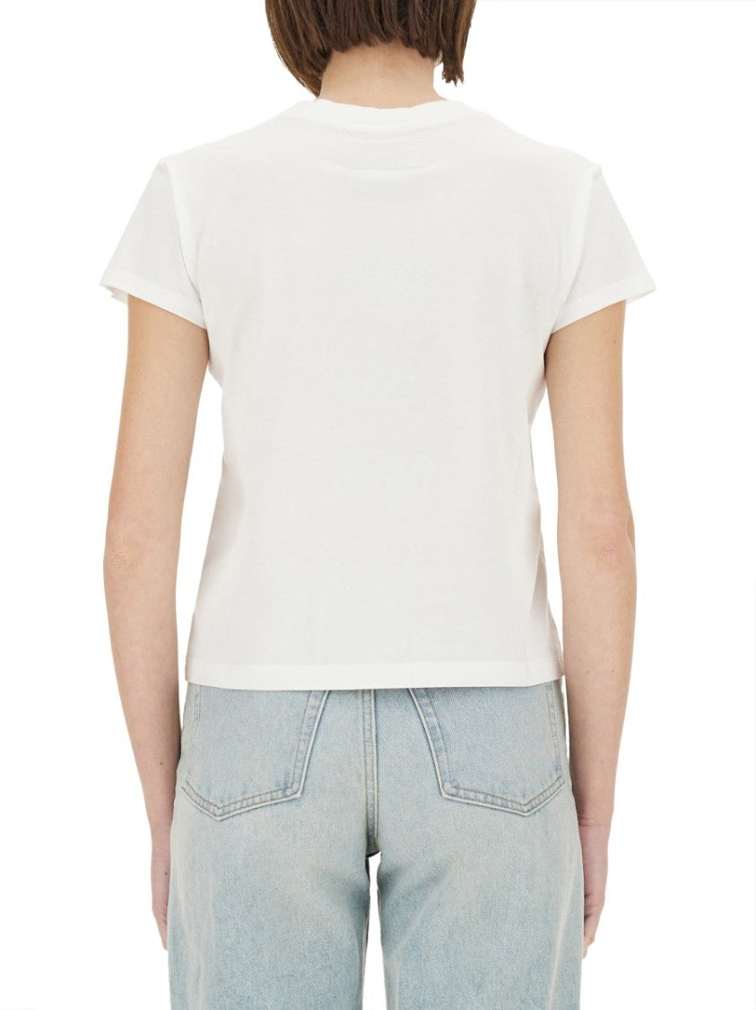 Mm6 By Maison Margiela Relaxed Fit White Cotton T-Shirt