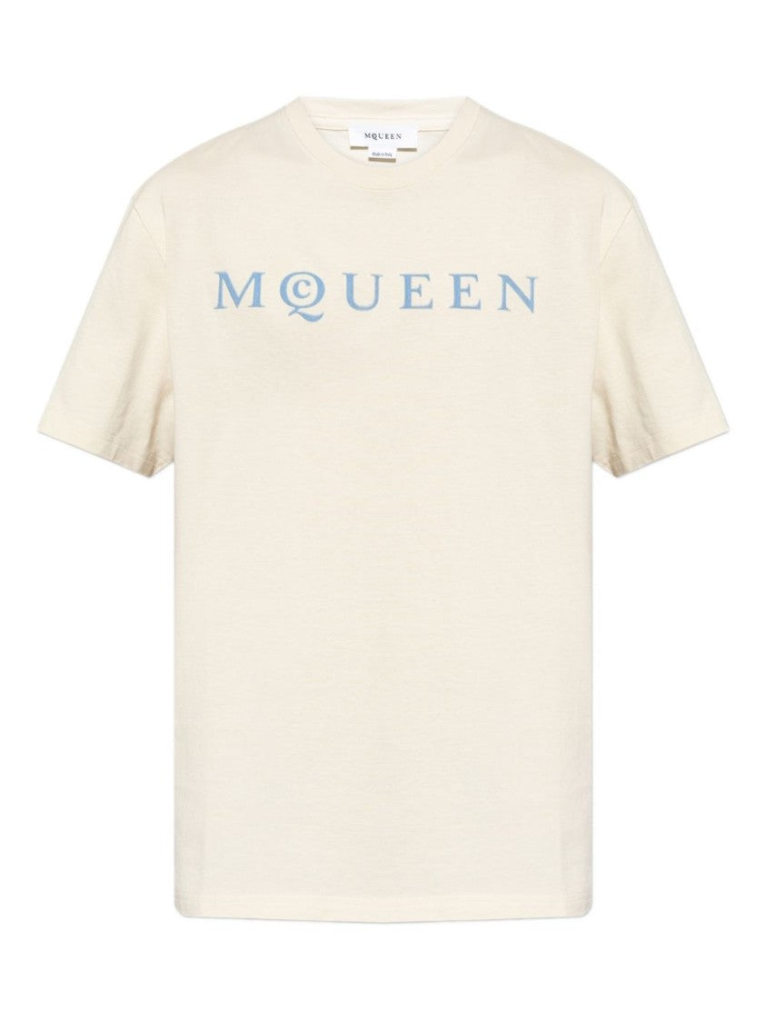 Alexander Mcqueen Classic Fit Cotton T-Shirt With Subtle Logo Detail