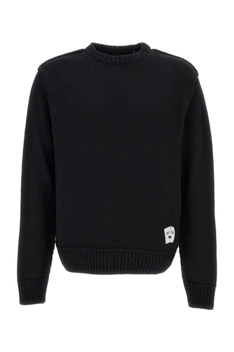 Arte Antwerp Reversible Crewneck Knit With Double-Sided Design And Removable Labels