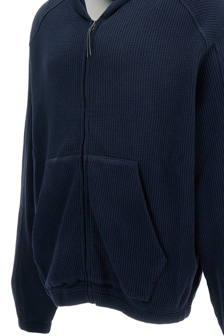 Roa Blue Cotton Waffle Hoodie