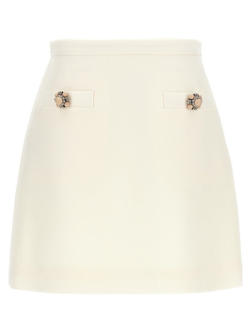 Valentino Garavani Wool And Silk Crêpe Couture Skirt
