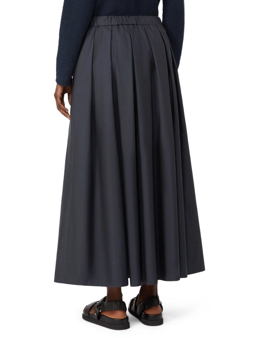 Max Mara Voluminous Midi Skirt With Deep Pleats