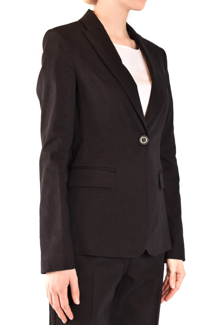 Pinko Farida Silk-Blend Tailored Shirt With Notched Lapel